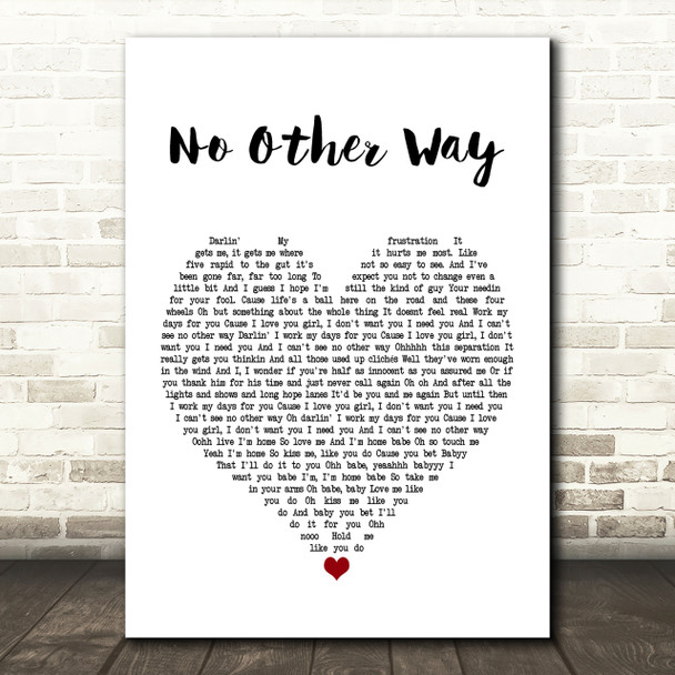Paolo Nutini No Other Way Heart Song Lyric Print