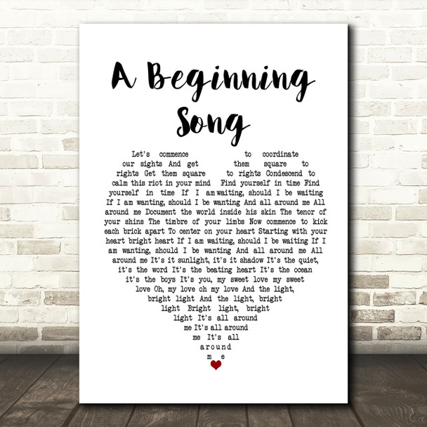 The Decemberists A Beginning Song Heart Song Lyric Print