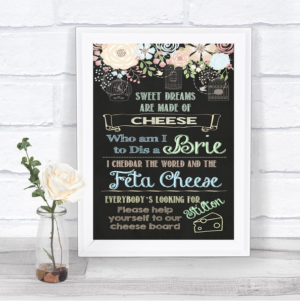 Shabby Chic Chalk Cheese Board Song Personalized Wedding Sign