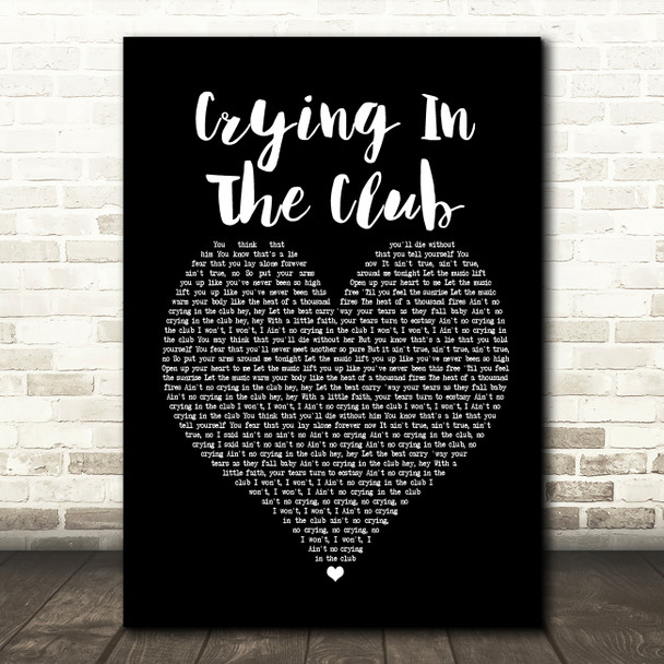 Camila Cabello Crying In The Club Black Heart Song Lyric Music Print