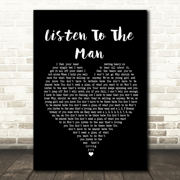 George Ezra Listen To The Man Black Heart Song Lyric Music Print