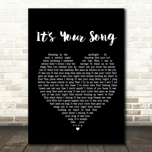 Garth Brooks It's Your Song Black Heart Song Lyric Music Print