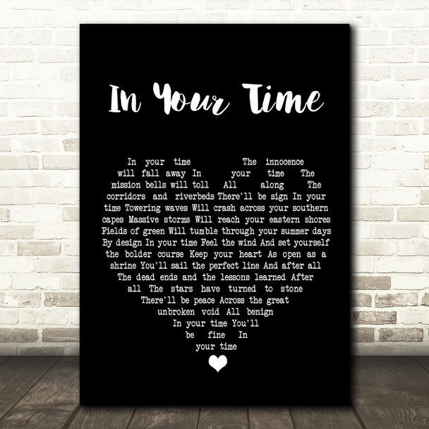 Bob Seger In Your Time Black Heart Song Lyric Music Print