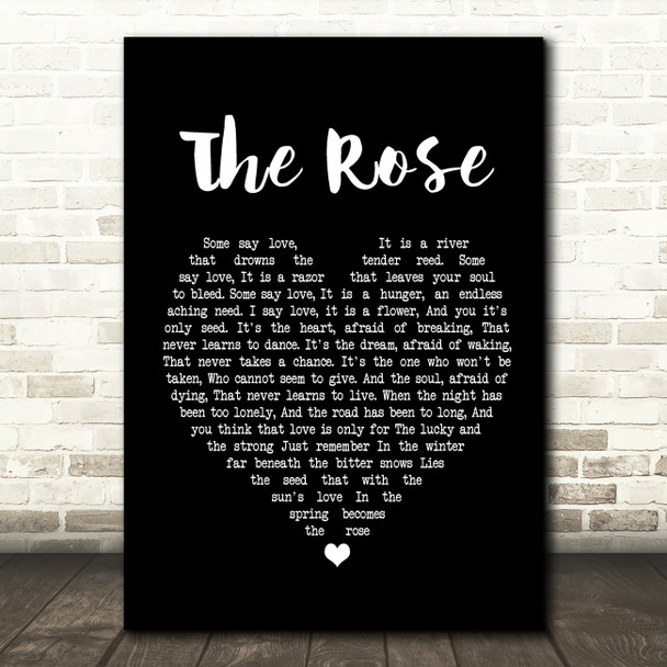 Michael Ball The Rose Black Heart Song Lyric Music Print