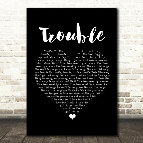 Ray LaMontagne Trouble Black Heart Song Lyric Music Print