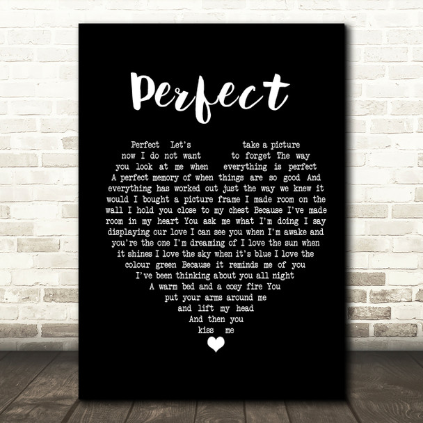 Doria roberts Perfect Black Heart Song Lyric Music Print