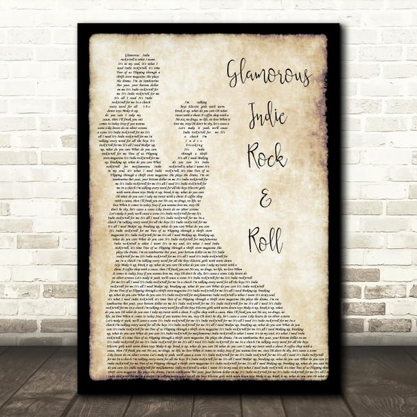 The Killers Glamorous Indie Rock & Roll Man Lady Dancing Song Lyric Music Print