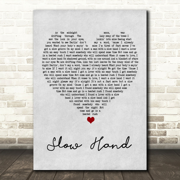 The Pointer Sisters Slow Hand Grey Heart Song Lyric Music Print