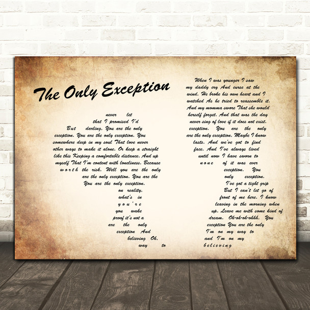 Paramore The Only Exception Man Lady Couple Song Lyric Music Print