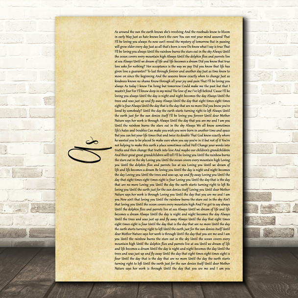 Stevie Wonder As Rustic Script Song Lyric Music Print