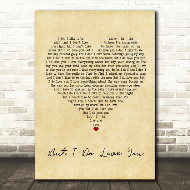 LeAnn Rimes But I Do Love You Vintage Heart Song Lyric Music Print