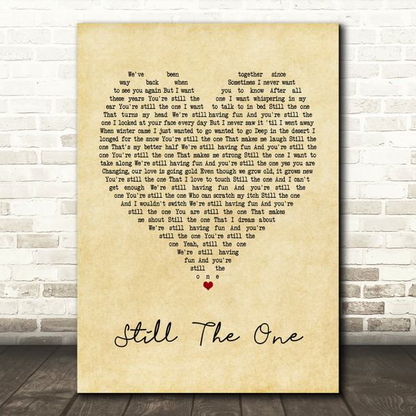 Orleans Still The One Vintage Heart Song Lyric Music Print