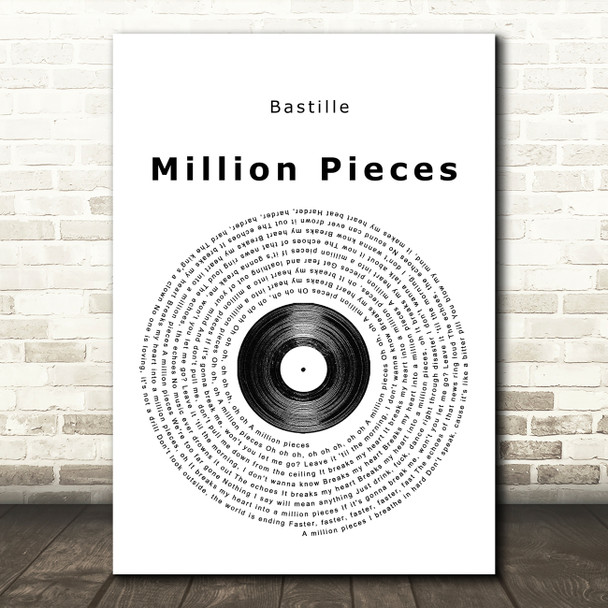 Bastille Million Pieces Vinyl Record Song Lyric Music Print