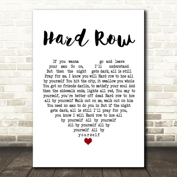 The Black Keys Hard Row White Heart Song Lyric Music Print