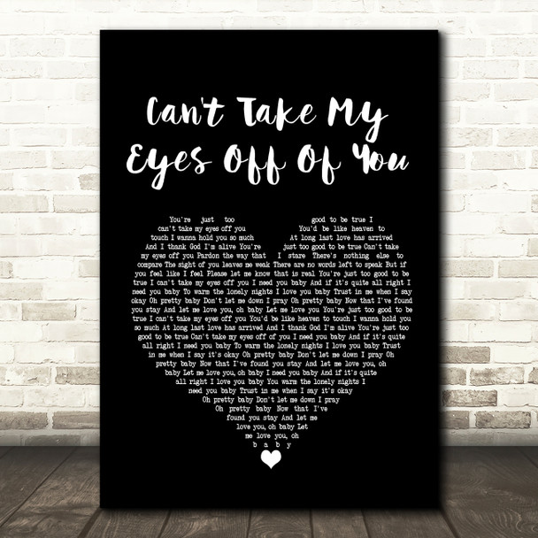 Lauryn Hill Can't Take My Eyes Off Of You Black Heart Song Lyric Music Print