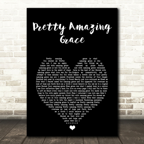 Neil Diamond Pretty Amazing Grace Black Heart Song Lyric Music Print