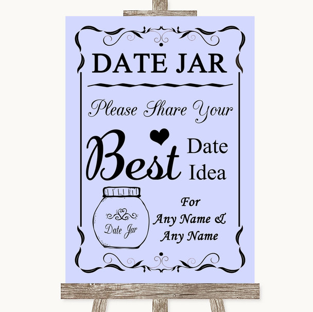 Lilac Date Jar Guestbook Personalized Wedding Sign