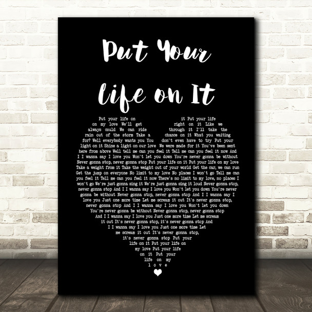 Kasabian Put Your Life on It Black Heart Song Lyric Music Print