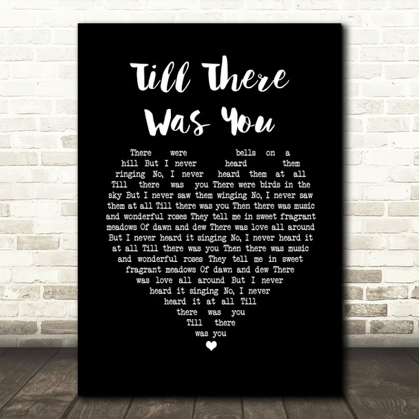 The Beatles Till There Was You Black Heart Song Lyric Music Print