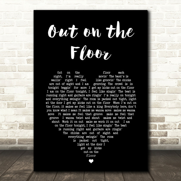 Dobie Gray Out On The Floor Black Heart Song Lyric Music Print