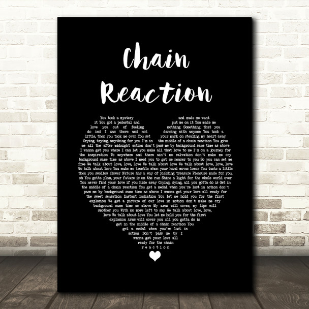 Diana Ross Chain Reaction Black Heart Song Lyric Music Print