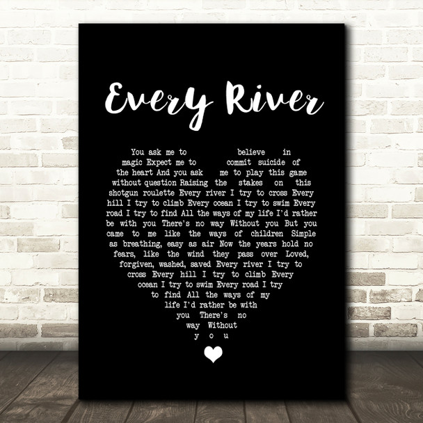 Runrig Every River Black Heart Song Lyric Music Print