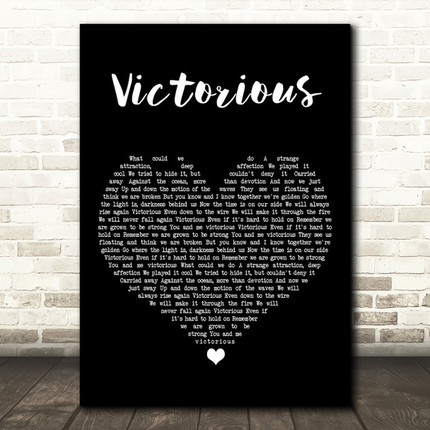 Psyko Punkz Victorious Black Heart Song Lyric Music Print