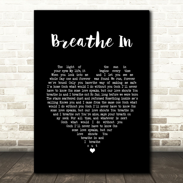 Ward Thomas Breathe In Black Heart Song Lyric Music Print