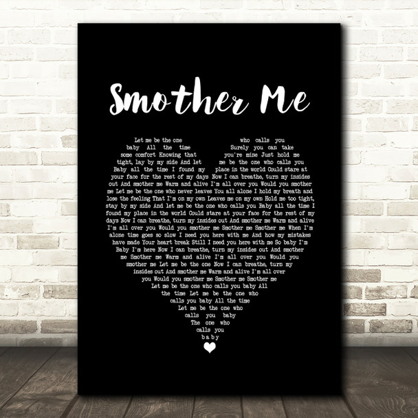 The Used Smother Me Black Heart Song Lyric Music Print