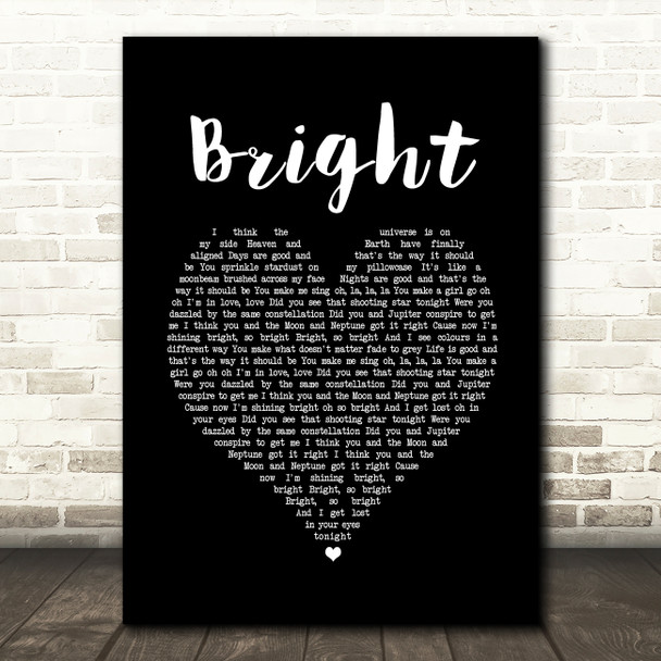 Echosmith Bright Black Heart Song Lyric Music Print