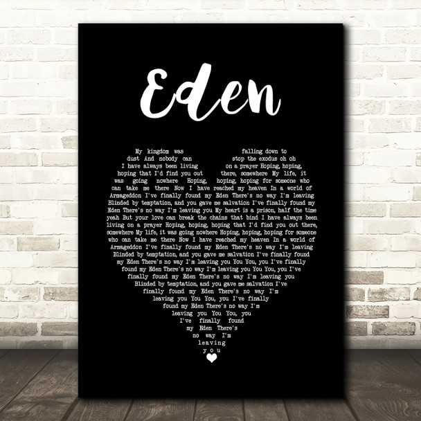 The Script Eden Black Heart Song Lyric Music Print