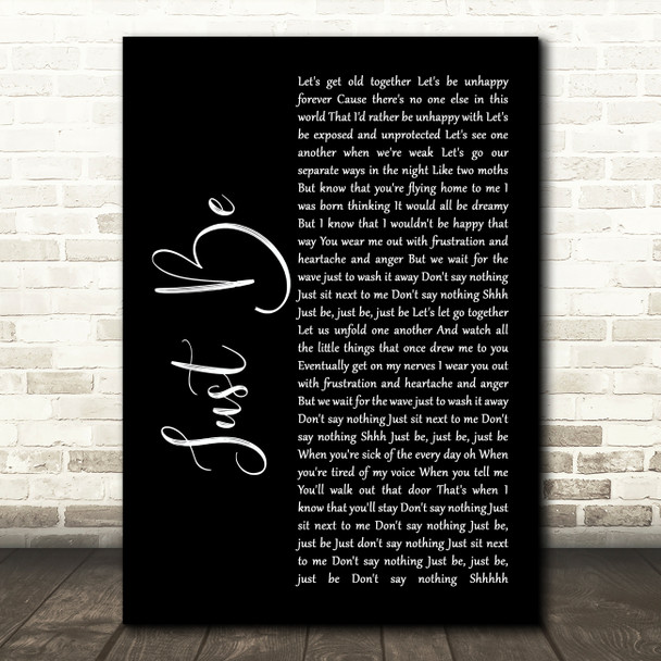 Paloma Faith Just Be Black Script Song Lyric Music Print