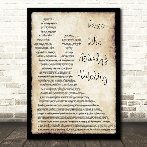 Donavon Frankenreiter Dance Like Nobody's Watching Man Lady Dancing Lyric Music Print