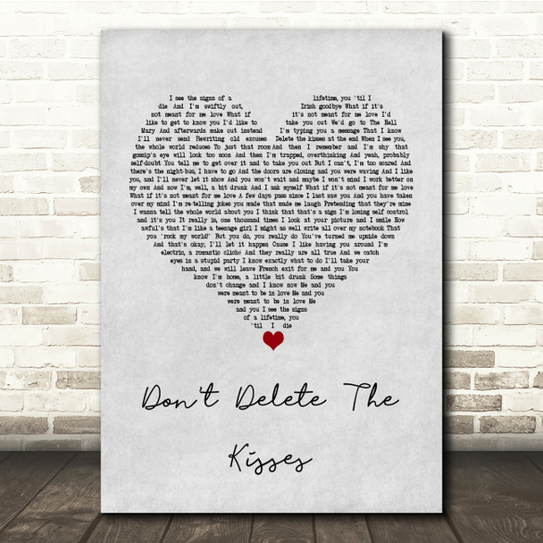 Wolf Alice Don't Delete The Kisses Grey Heart Song Lyric Music Print