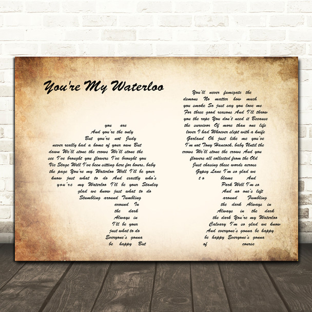 The Libertines You're My Waterloo Man Lady Couple Song Lyric Music Print