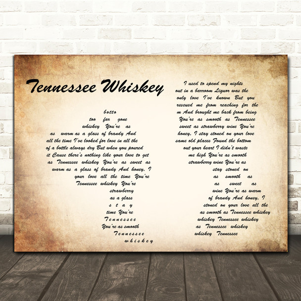 Chris Stapleton Tennessee Whiskey Man Lady Couple Song Lyric Music Print