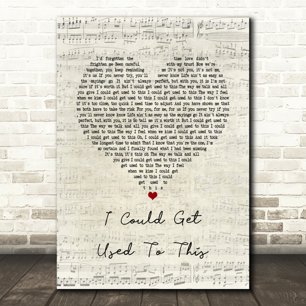 Becky Hill I Could Get Used To This Script Heart Song Lyric Music Print