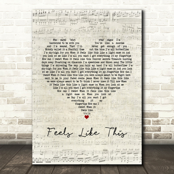 Maisie Peters Feels Like This Script Heart Song Lyric Music Print