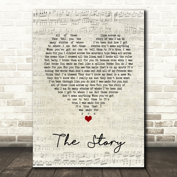 Brandi Carlile The Story Script Heart Song Lyric Music Print