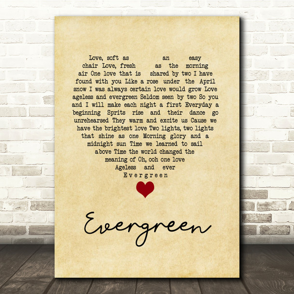 Luther Vandross Evergreen Vintage Heart Song Lyric Music Print