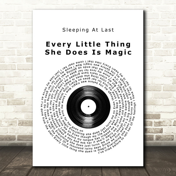 Sleeping At Last Every Little Thing She Does Is Magic Vinyl Record Lyric Music Print