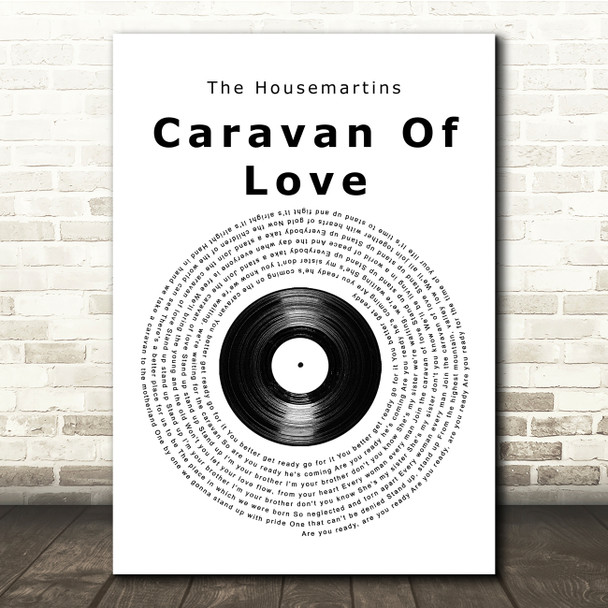 The Housemartins Caravan Of Love Vinyl Record Song Lyric Music Print