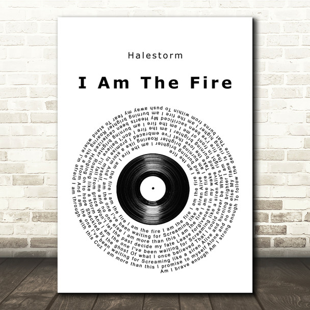 Halestorm I Am The Fire Vinyl Record Song Lyric Music Print