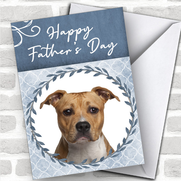 American Staffordshire Terrier Dog Animal Personalized Father's Day Card