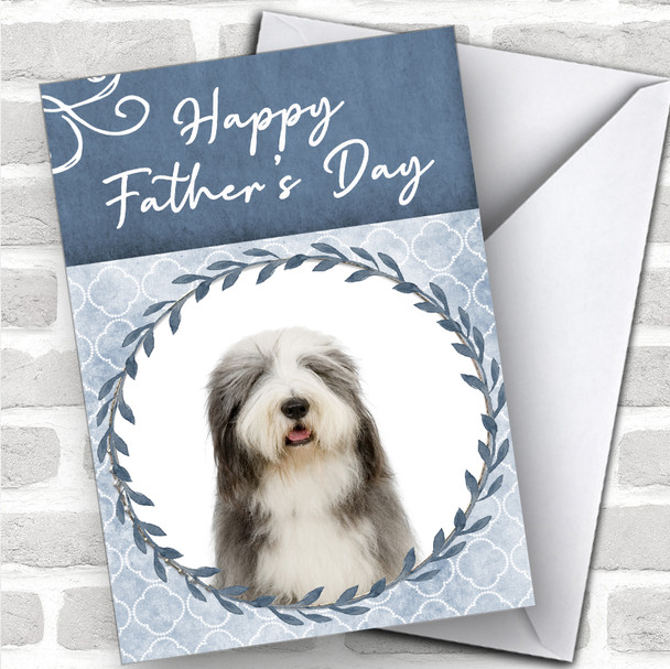 Old English Sheepdog Dog Traditional Animal Personalized Father's Day Card