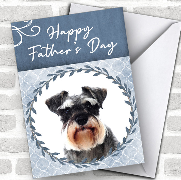 Miniature Schnauzer Dog Traditional Animal Personalized Father's Day Card