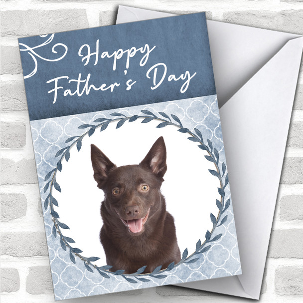 Australian Kelpie Dog Traditional Animal Personalized Father's Day Card