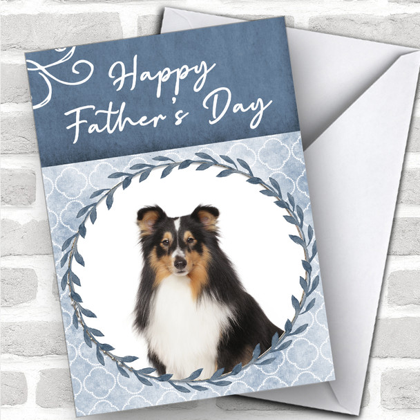 Shetland Sheepdog Dog Traditional Animal Personalized Father's Day Card