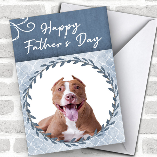 Pit Bull Terrier Dog Traditional Animal Personalized Father's Day Card