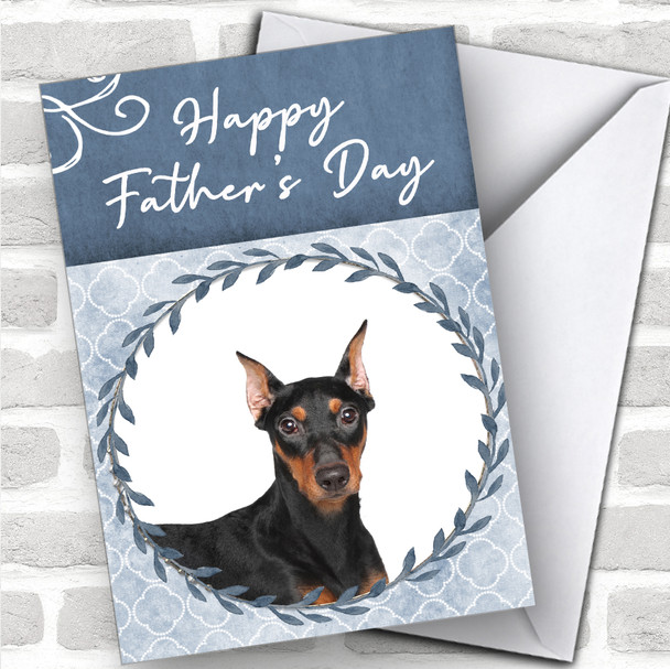 German Pinscher Dog Traditional Animal Personalized Father's Day Card